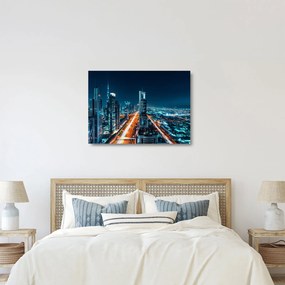 Kép - Dubai éjszaka (üvegen) (70x50 cm)