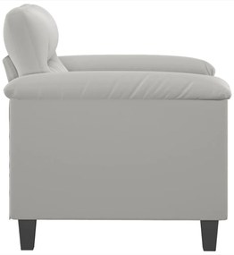 világosszürke mikroszálas szövet kanapéfotel 60 cm