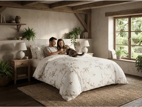 Mikroszálas flanel ágyneműhuzat LUNAVA krémszínű Ágyneműhuzat mérete: 70 x 90 cm | 140 x 200 cm