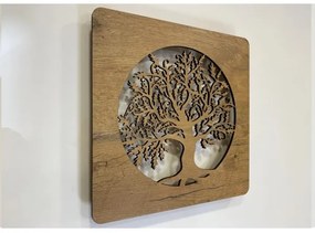 Li-Go 5275/DUB2 - Fényerőszabályozható LED falióra LED/10W/5V 20000 mAh 42x42 cm tölgy+ távirányító