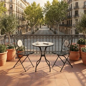 Kerti bútor szett 1+2, kerámia, többszínű, US1400 SET