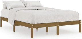 vidaXL mézbarna tömör fenyőfa ágykeret 200 x 200 cm