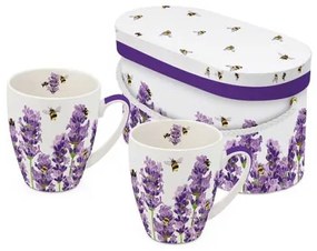 Levendulás porcelán 2 db-s bögre szett Bees & Lavender