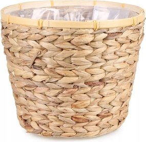 Kerek Vízi Jácint Kosár Virágfóliával 30x30x25 cm