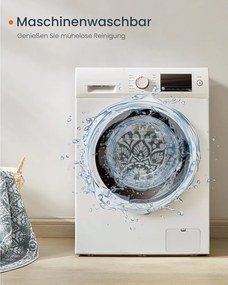 Kerek Szőnyeg, Kültéri Szőnyeg, Boho, 160 cm átmérő, Mosható, Antracitszürke