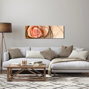 Kép - művészi rózsa (órával) (90x30 cm)