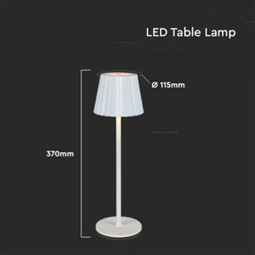 LED Dimmelhető Asztali lámpa tölthető LED/4W/5V 3000-6000K 1800 mAh fehér