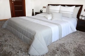 Fehér szürke ágytakarók ketteságyra Szélesség: 170 cm | Hossz: 210 cm