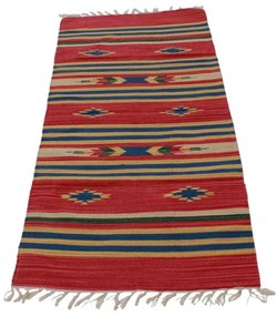 Indiai Kilim szőnyeg 70x140 modern kelim szőnyeg pamutból