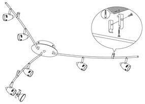 Eglo 92645 - LED Spotlámpa MAGNUM 6xGU10/3W/230V