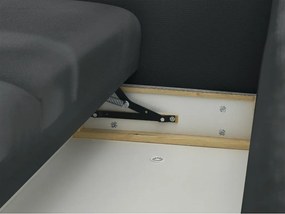 Fekete kinyitható-tárolóhelyes kanapé 265 cm Ezechiel – Bobochic Paris