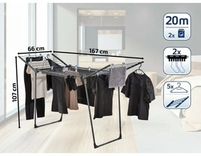 Leifheit Pegasus 200 Solid Black ruhaszárító