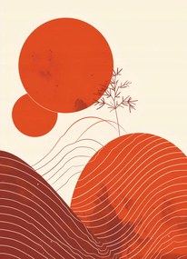 Poszter 13x18cm Meleg piros