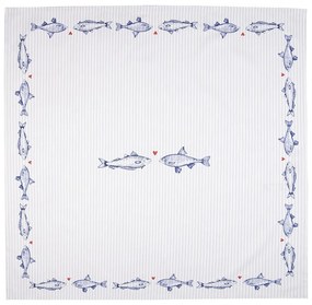 Hal mintás pamut asztalterítő 150x250 cm