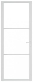 fehér ESG üveg és alumínium beltéri ajtó 76 x 201,5 cm