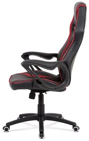 Gamerszék, Fekete Ekobőr, Hinta Mechanikával. KA-G406 RED