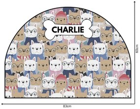 PIPPER. Védő textil falmatrica – Ív – Bulldogok Méret: 83x60cm, Indíték: névvel