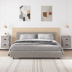 2 db szürke sonoma falra szerelhető éjjeliszekrény 41,5x36x53cm