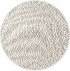 Világosszürke-krémszínű kézi szövésű gyapjú kerek szőnyeg ø 160 cm Lyon Beans – Elle Decoration