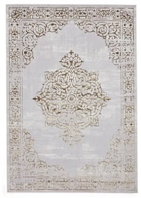 Világosszürke-aranyszínű szőnyeg 80x150 cm Artemis – Think Rugs