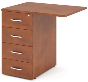 Impress konténer 80 x 60 cm - 4 fiókos (76 cm-es Impress asztalhoz), sötét dió