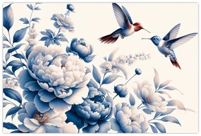 Kép - Kolibrik a virág felett (90x60 cm)