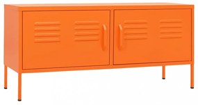 narancssárga acél TV-szekrény 105 x 35 x 50 cm