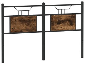 füstös tölgy színű szerelt fa és acél fejtámla 140 cm