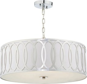 DAR LIGHTING ACU0550 ACURA Ernyős Függesztett Lámpa Fehér, Króm E27 IP20