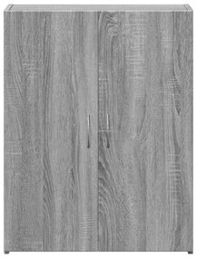 szürke sonoma színű szerelt fa irattartó szekrény 60x32x77,5 cm