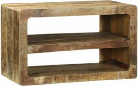vidaXL TV szekrény polcokkal Barna 60 x 32 x 36 cm Tömör mangófa