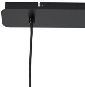 Japandi függőlámpa fekete barna szövetbúrával, 2-lámpás - Bida