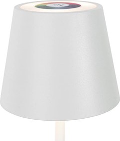 Asztali lámpa fehér, beépített LED-del, dimmerrel és újratölthető RGB IP54 - Murdock
