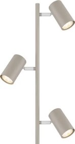 Globo 57911SSA Állólámpa, homokszínű fém, fehér, fehér PVC kábel, lábkapcsoló a kábelen, forgatható/dönthető, ø: 230mm, M: 1540mm, kábelhossz 1800mm, 3x GU10 5W 230V izzók nélkül