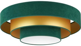 Duolla - LED Mennyezeti lámpa LUNETA LED/26W/230V átm. 60 cm 4000K zöld/arany