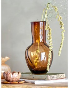 Barna üveg kézzel készített váza (magasság 27 cm) Saiqa – Bloomingville