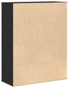 Könyvespolc fekete tölgy 60x24x76,5 cm Gépesített fa