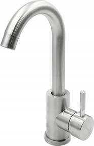 Mosdó Csaptelep Forgatható Kifolyócső Álló Csaptelep Szálcsiszolt Acél Szatén