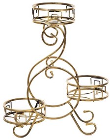 Virágállvány 64x60 cm arany színben