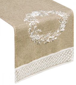 Asztali futó karácsonyi drapp 33x180