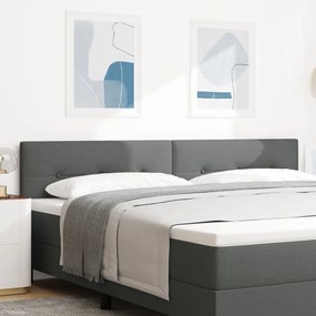 Fejtámla Gombos Párnázott Sötétszürke 200 cm Textil