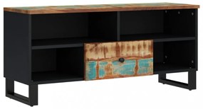 tömör újrahasznosított és szerelt fa TV-szekrény 100x33x46 cm