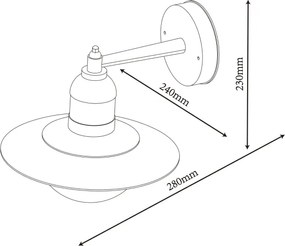 Top Light - Kültéri fali lámpa VERONA 1xE27/12W/230V IP44, fekete