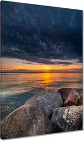 Vászonkép 70x100 Sziklák Tenger Nap