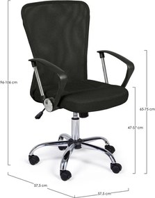 Fekete kárpitozott irodai szék Brisbane – Yes Everyday