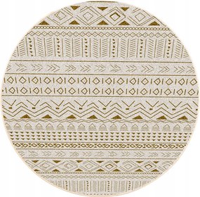 Kerek szőnyeg Novo Strado Bézs 160 cm Szahara