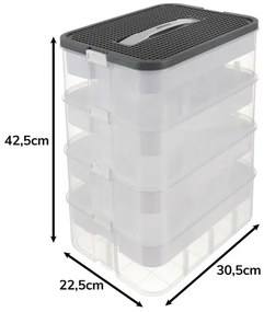 3 szintes doboz építőkockákra - játékrendszerező - Kruzzel