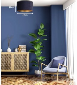 Duolla - Mennyezeti lámpa BRISTOL 1xE27/15W/230V á. 40 cm kék/arany