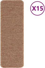 vidaXL Csúszásmentes Lépcsőszőnyegek 15 pcs Sárga 60 x 25 cm PP
