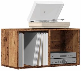 LP antik fa színű szerelt fa tárolódoboz 69,5 x 34 x 36 cm